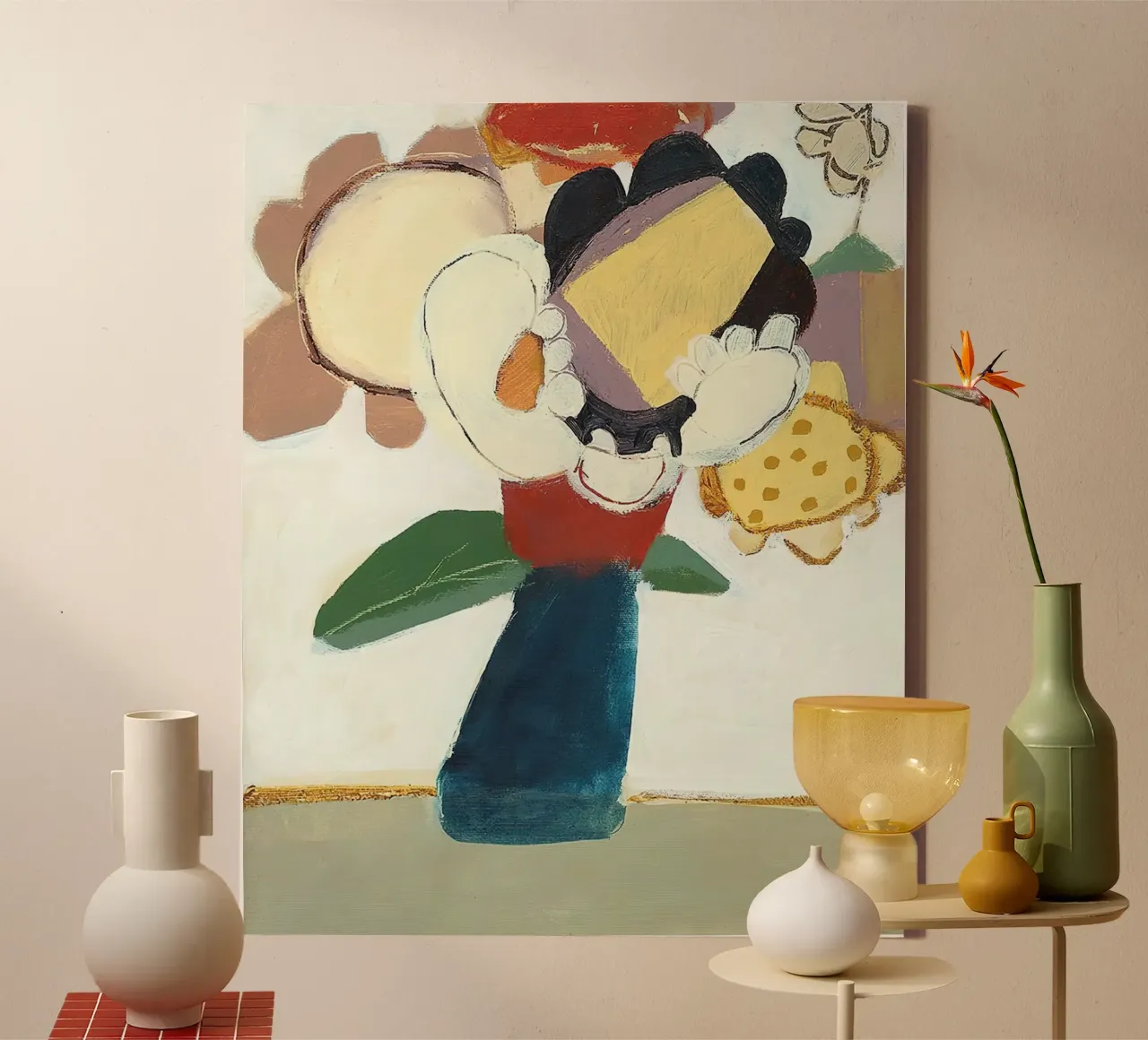 Let Me Look in the Mirror canvas with Floater frame by hanna shop