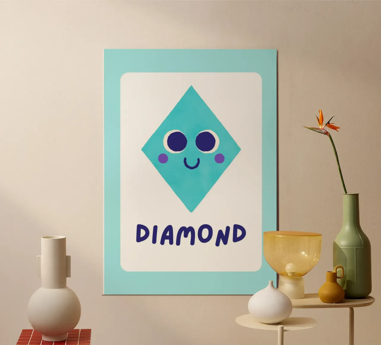 Poster a forma di diamante - Arte per la cameretta dei bambini poster da vintagepod