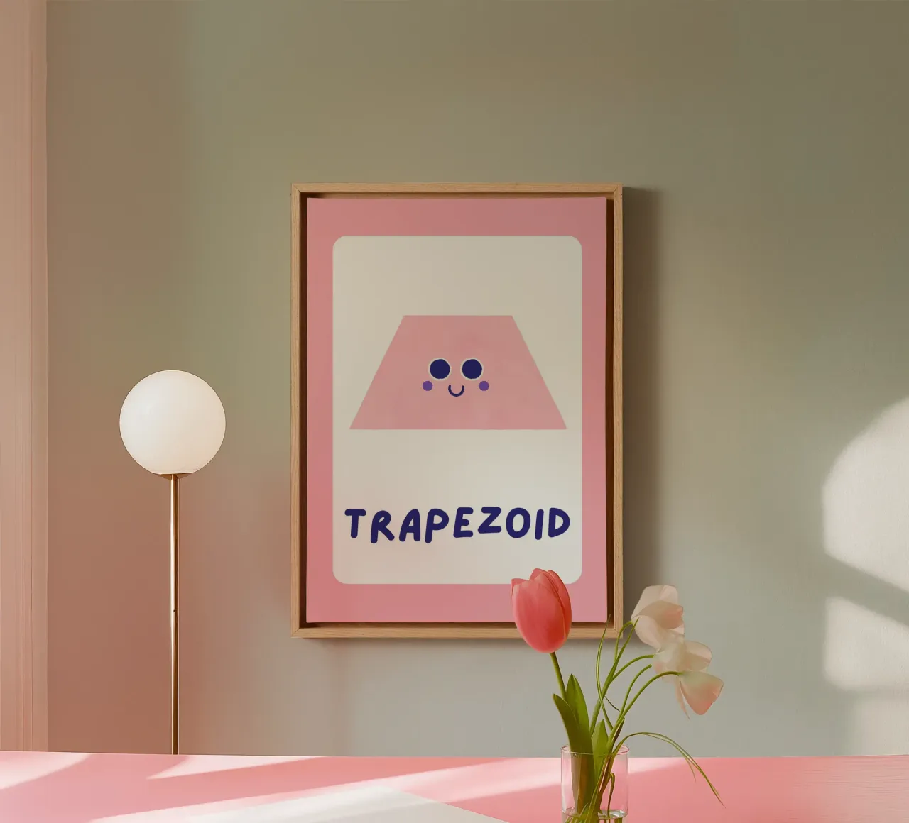 Poster a forma di trapezio - Arte per la cameretta dei bambini tela con Cornice a cassetta da vintagepod