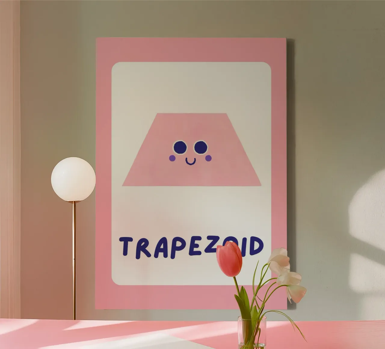 Poster a forma di trapezio - Arte per la cameretta dei bambini tela con Cornice a cassetta da vintagepod
