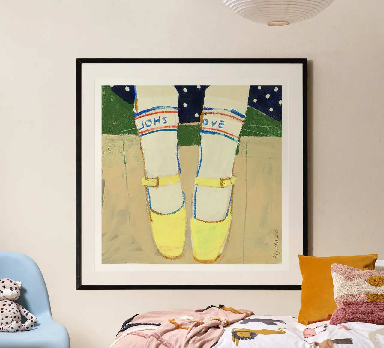 Sul molo poster con telaio in alluminio da hanna shop