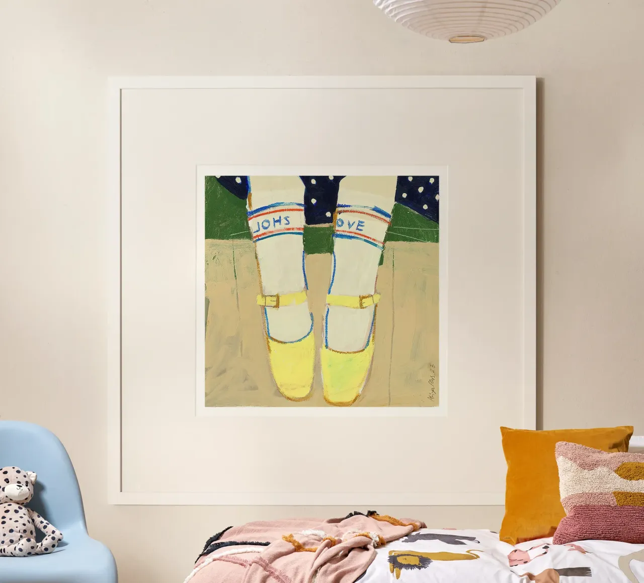 Sul molo poster con telaio in alluminio da hanna shop