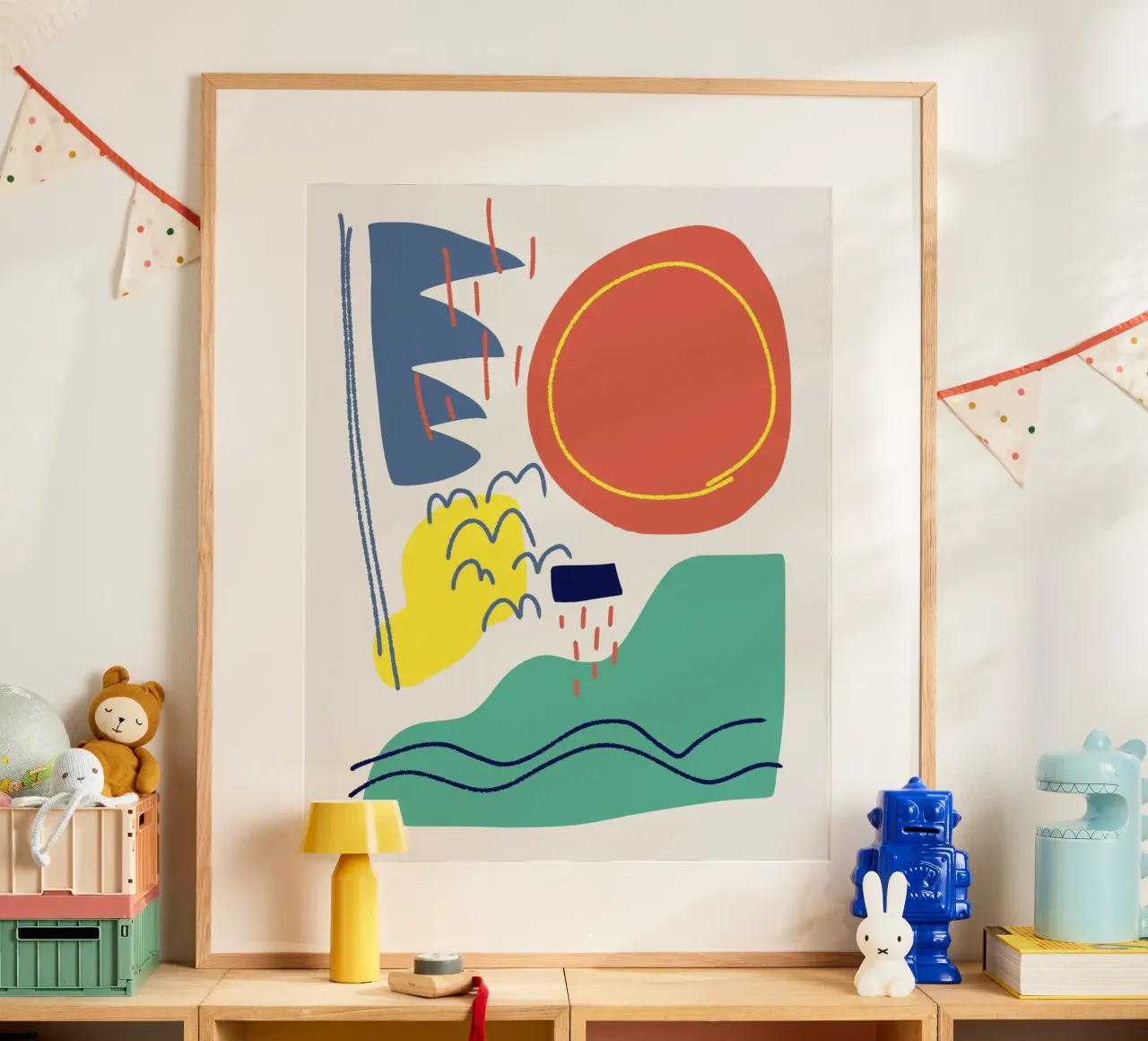 Ritagliare la composizione 06 poster con telaio in plastica da Little Dean