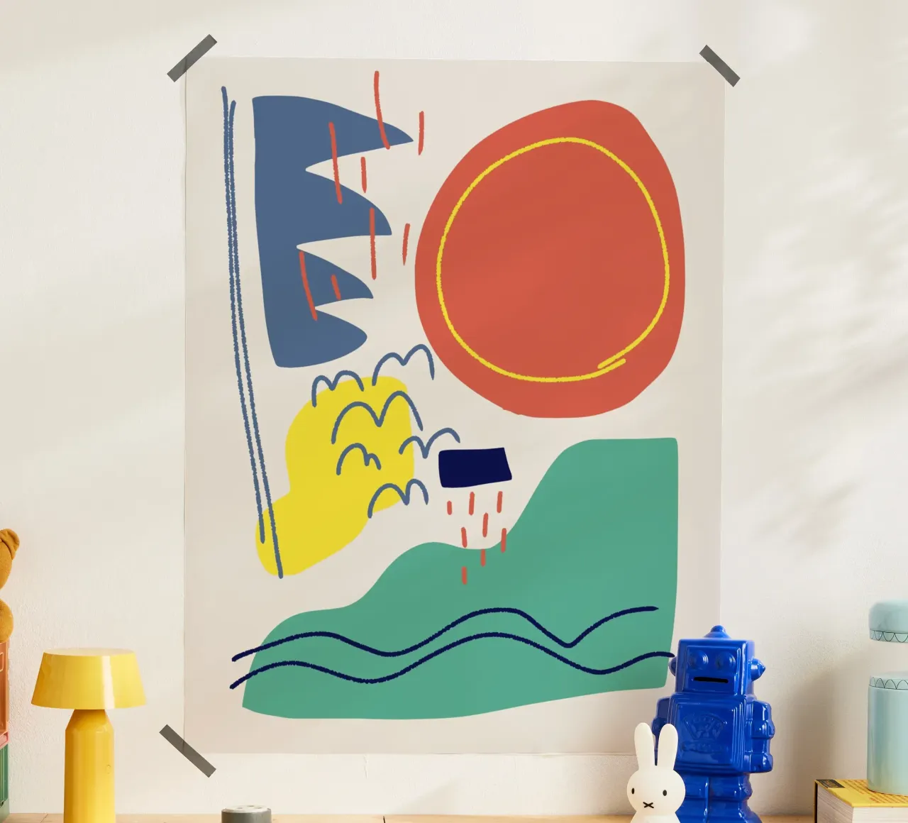 Ritagliare la composizione 06 poster con telaio in plastica da Little Dean