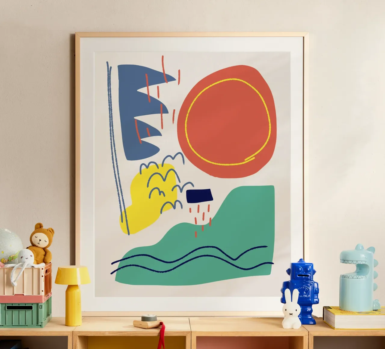 Ritagliare la composizione 06 poster con telaio in plastica da Little Dean