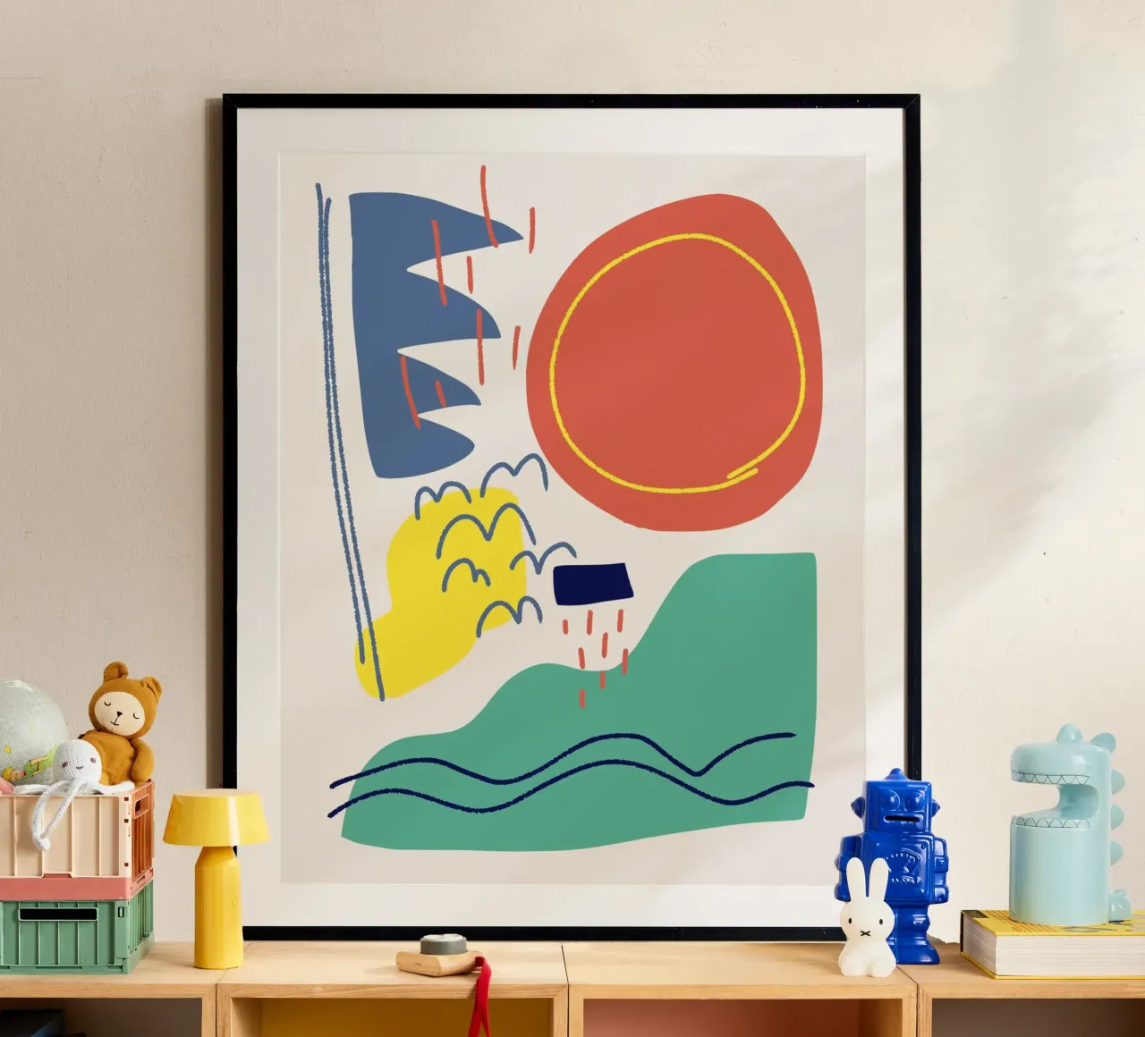 Ritagliare la composizione 06 poster con telaio in plastica da Little Dean