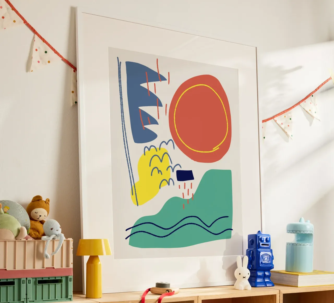 Ritagliare la composizione 06 poster con telaio in plastica da Little Dean
