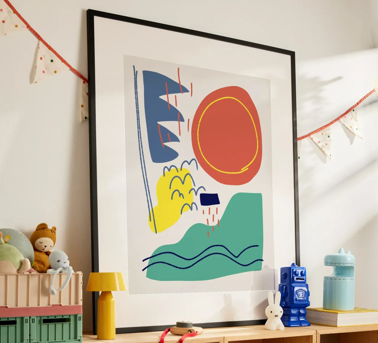 Ritagliare la composizione 06 poster con telaio in plastica da Little Dean