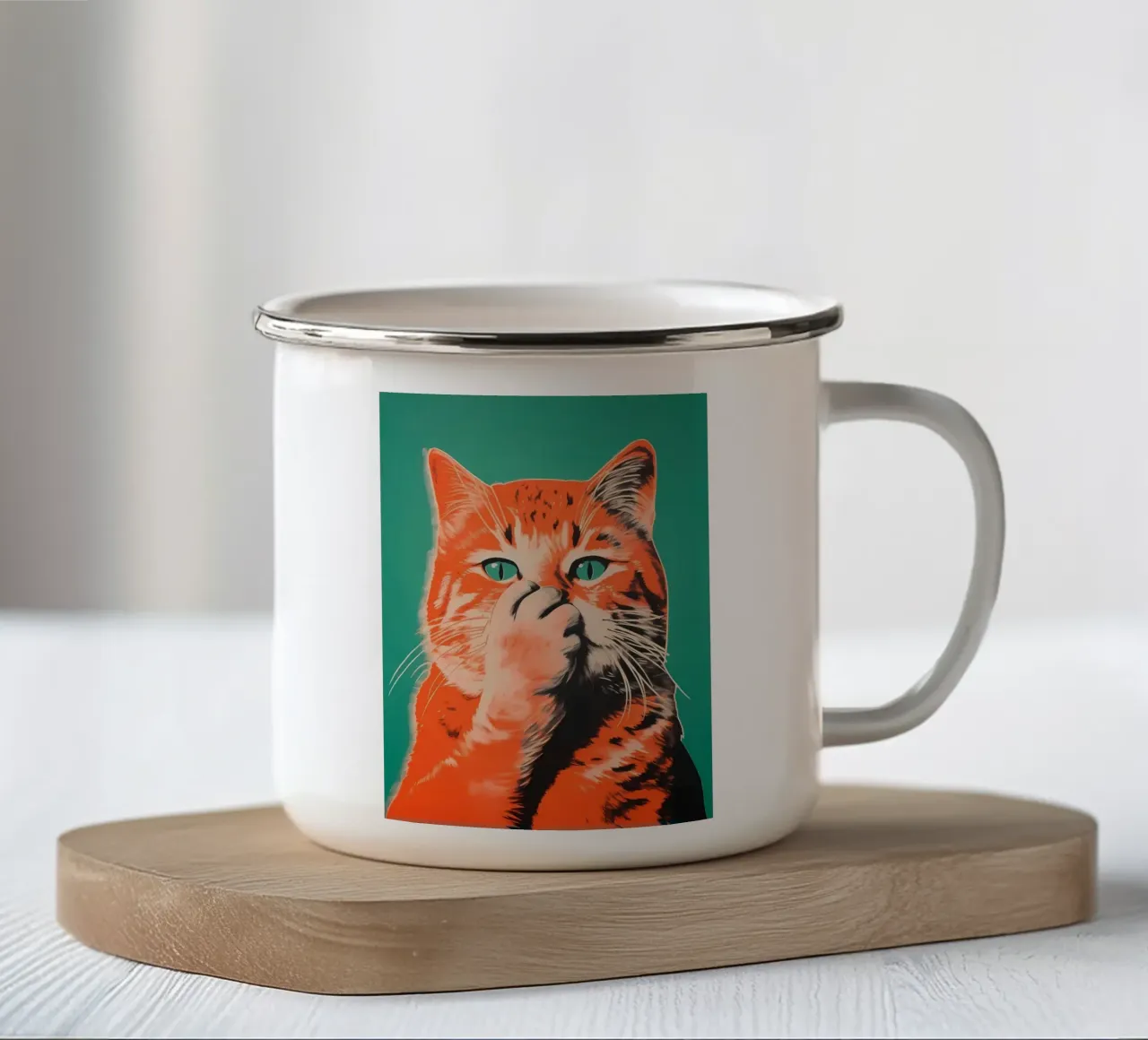 Arte delle zampe d'urto tazza in smalto da Arjun