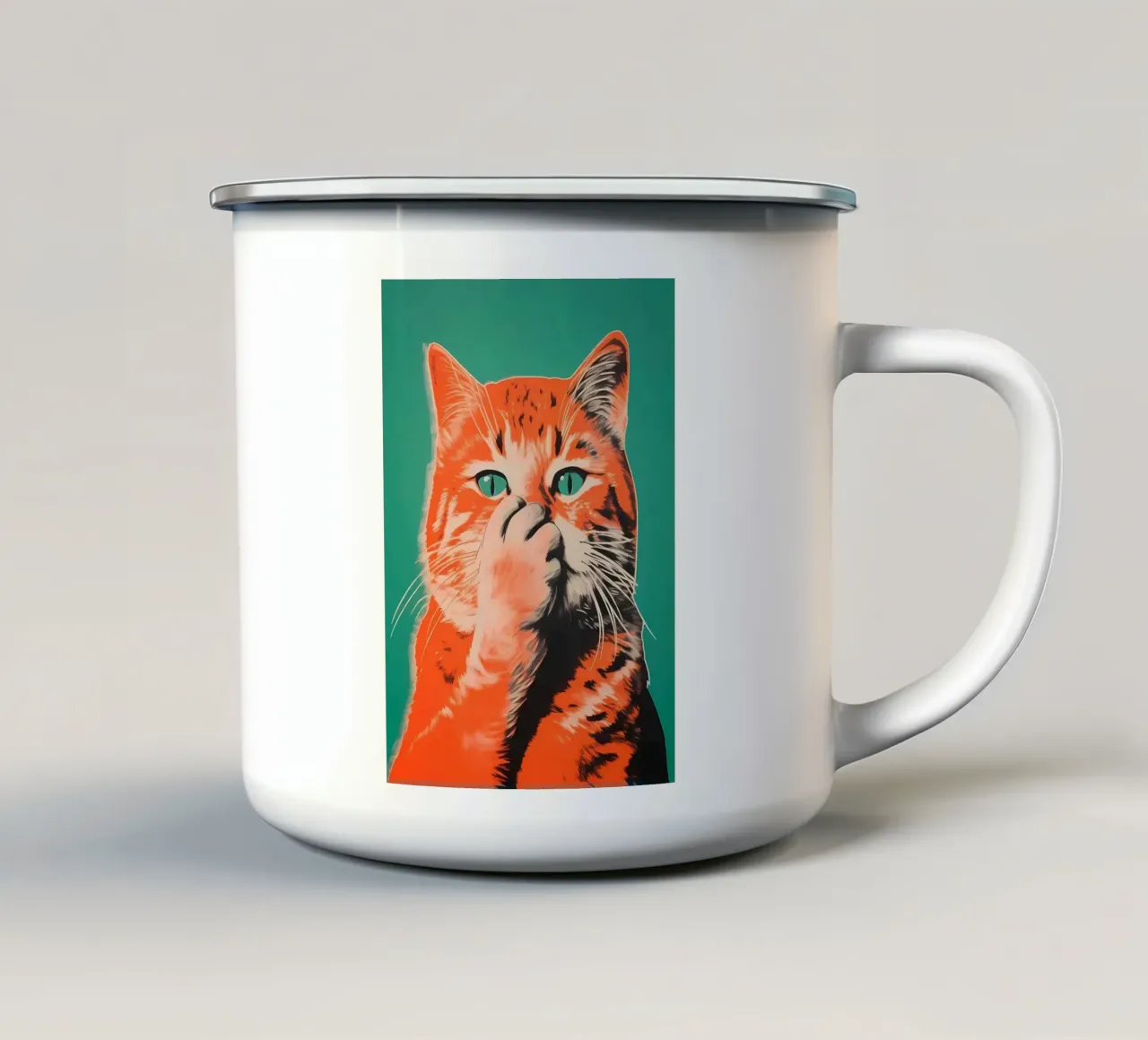 Arte delle zampe d'urto tazza in smalto da Arjun