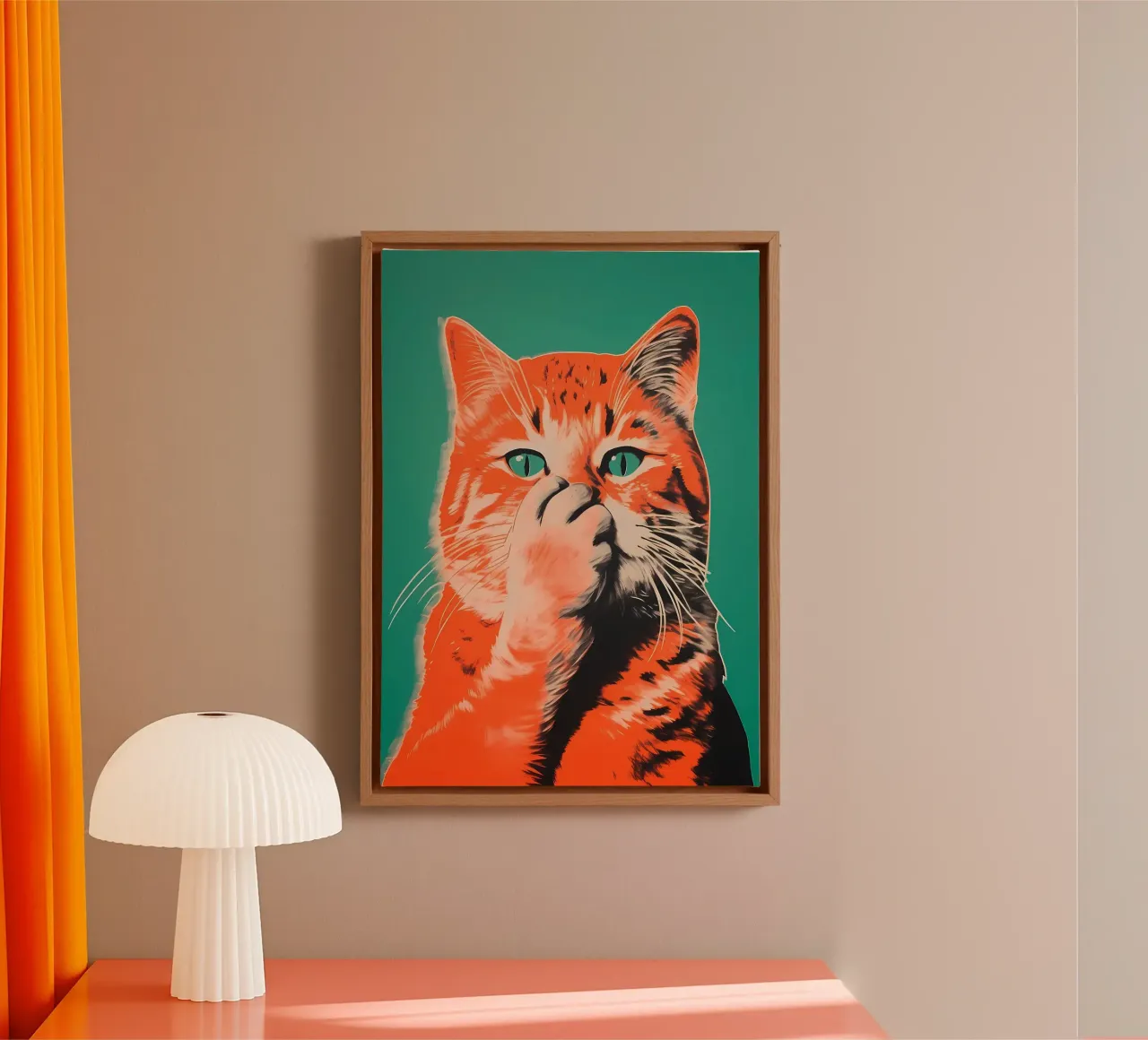 Paws of Shock Art canvas with Floater frame by Arjun