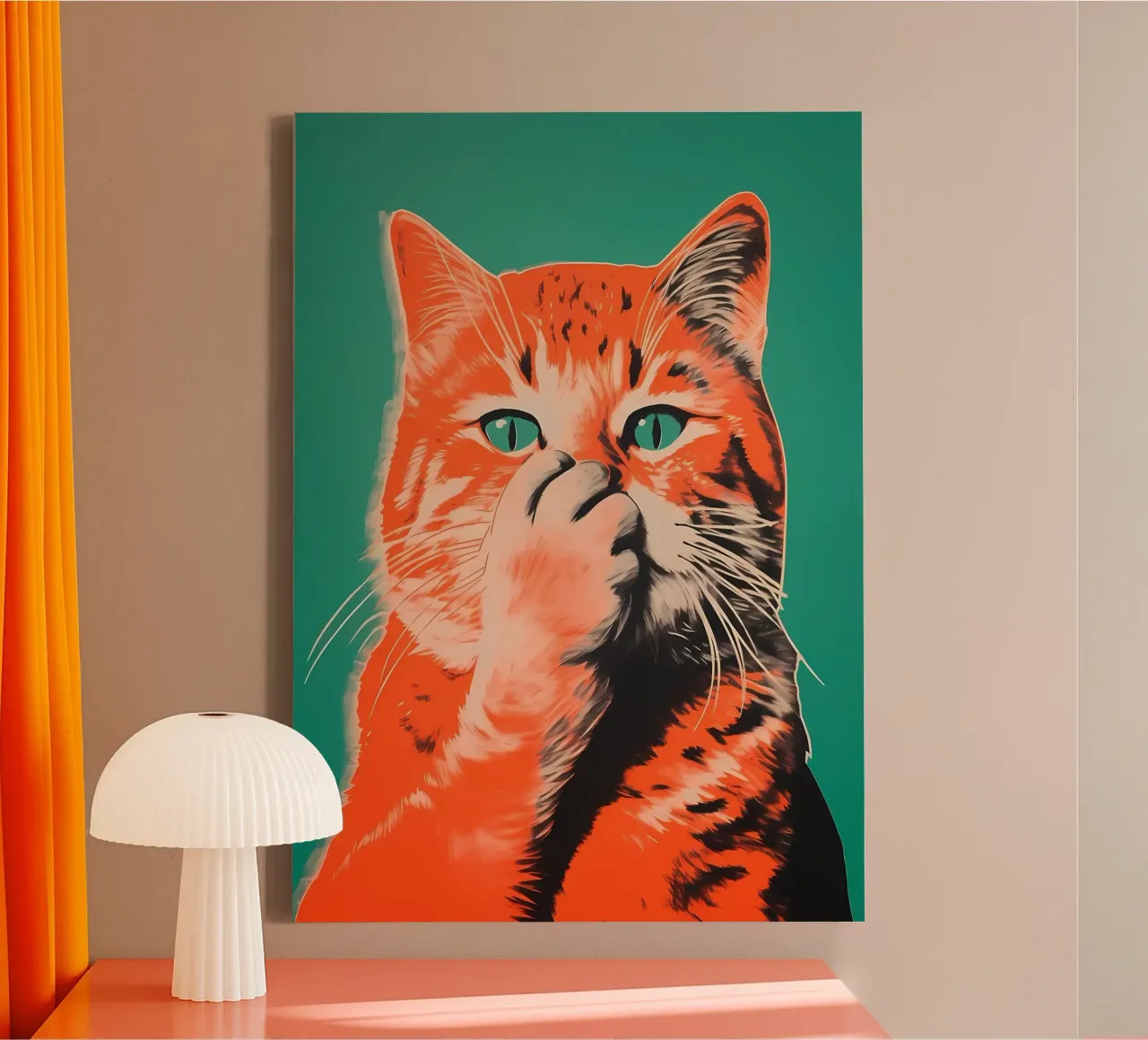 Paws of Shock Art canvas with Floater frame by Arjun