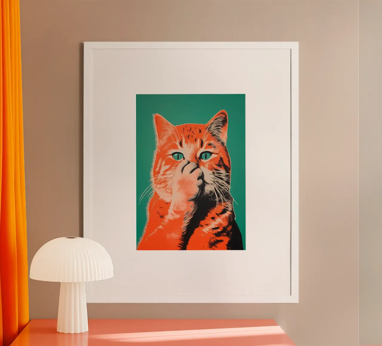 Arte delle zampe d'urto poster con telaio in plastica da Arjun