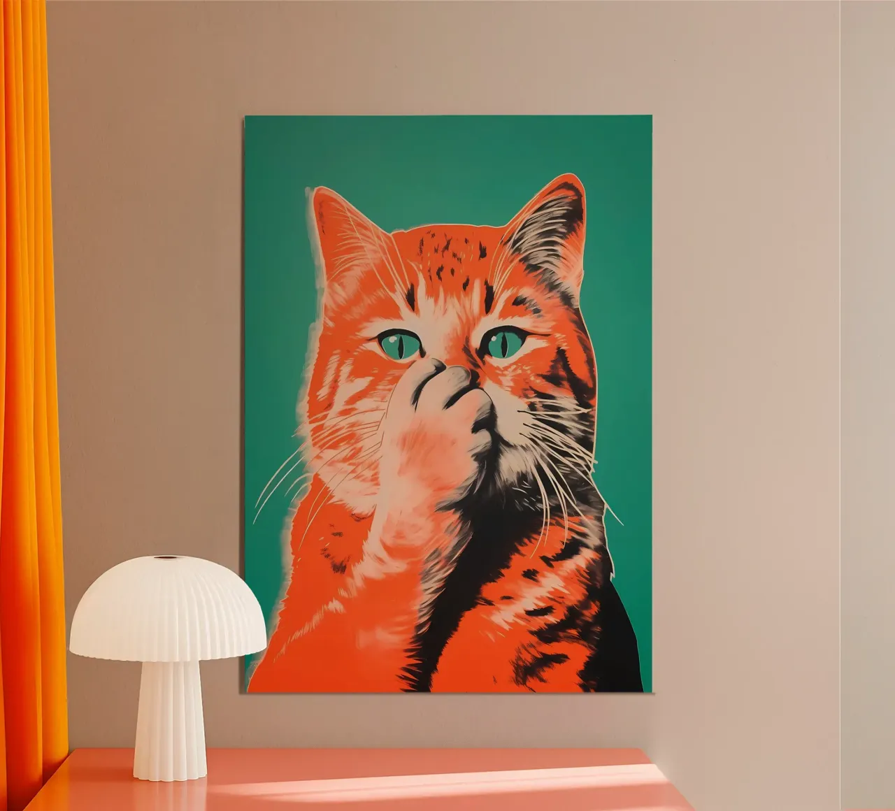 Arte delle zampe d'urto poster con telaio in plastica da Arjun
