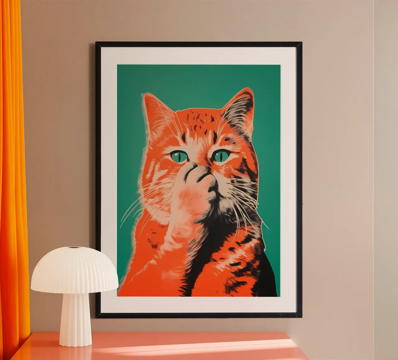 Arte delle zampe d'urto poster con telaio in plastica da Arjun