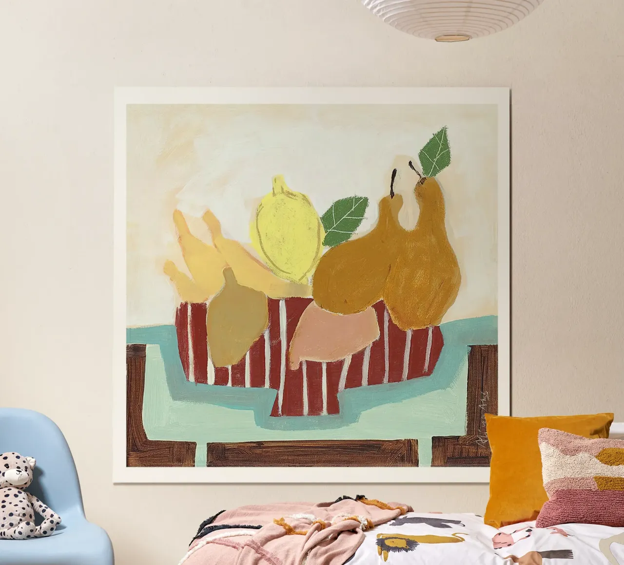 Pere dolci poster con telaio in alluminio da hanna shop