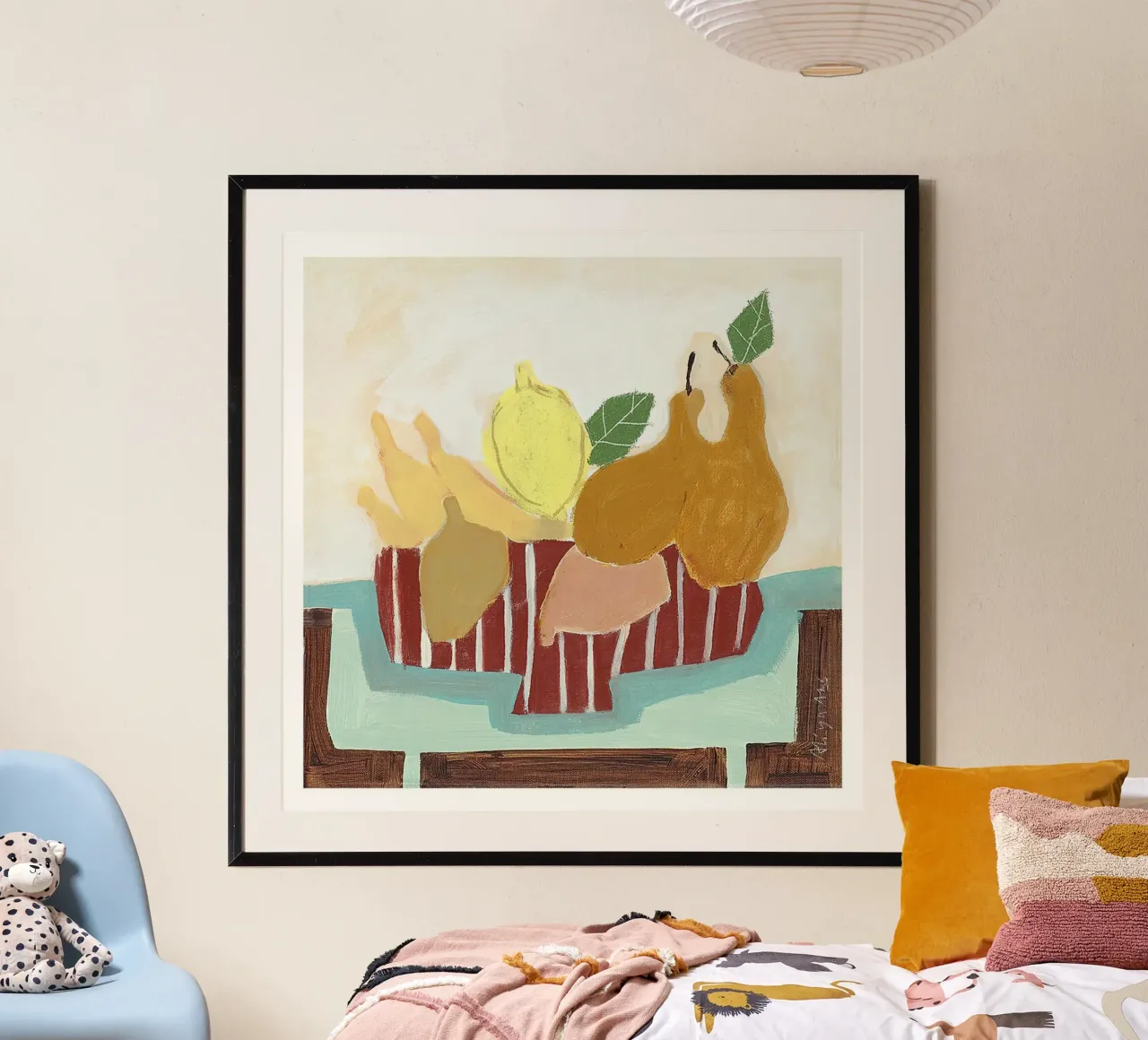Pere dolci poster con telaio in alluminio da hanna shop
