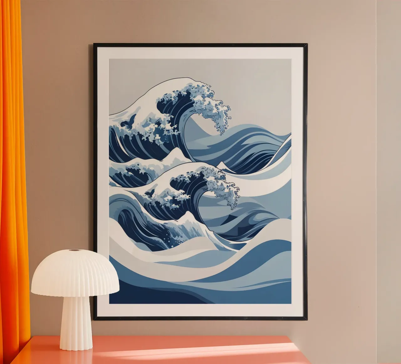 Abstracte golven poster van The Green Room