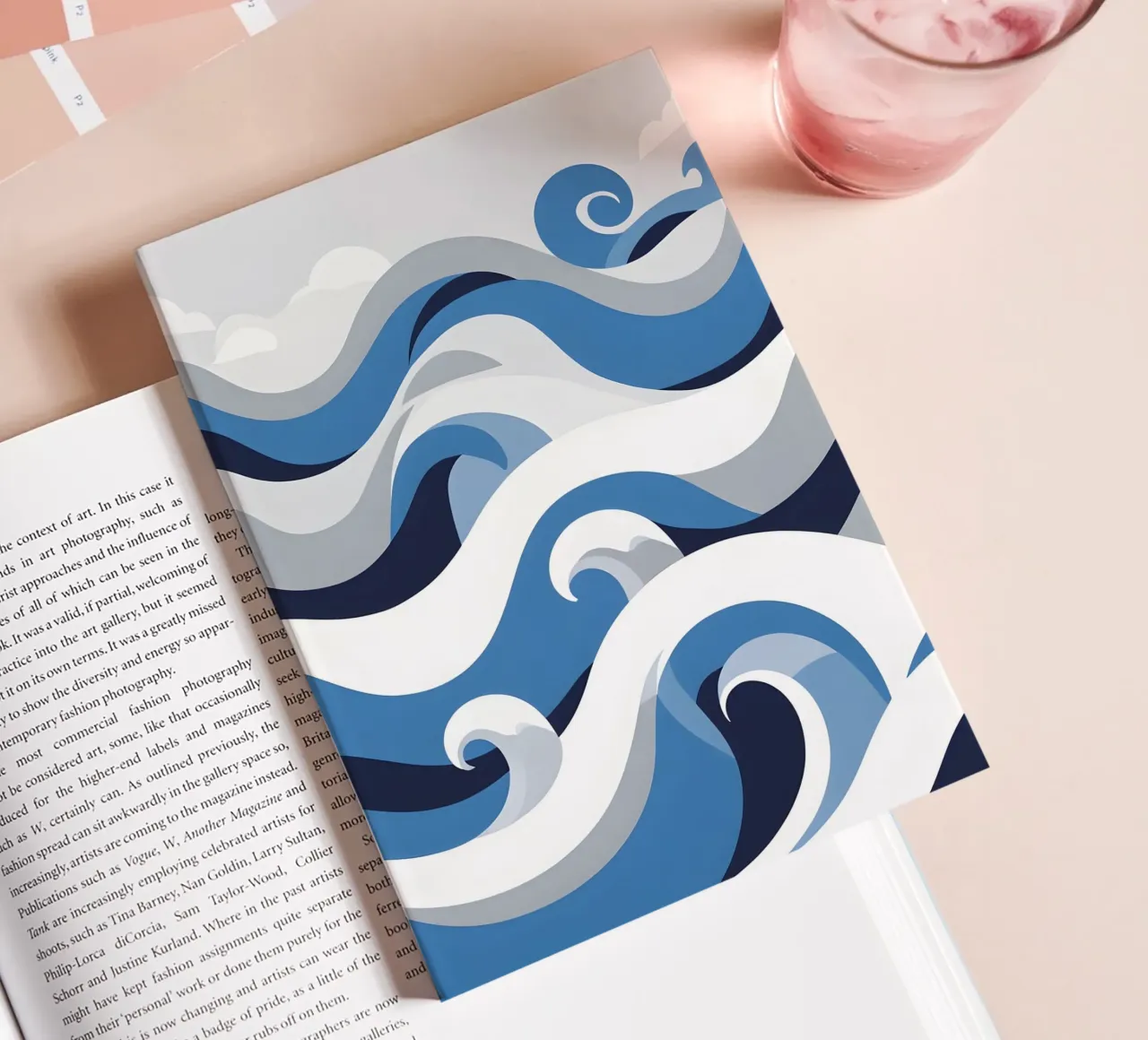 Abstract Waves notebook by Botanical Gallery