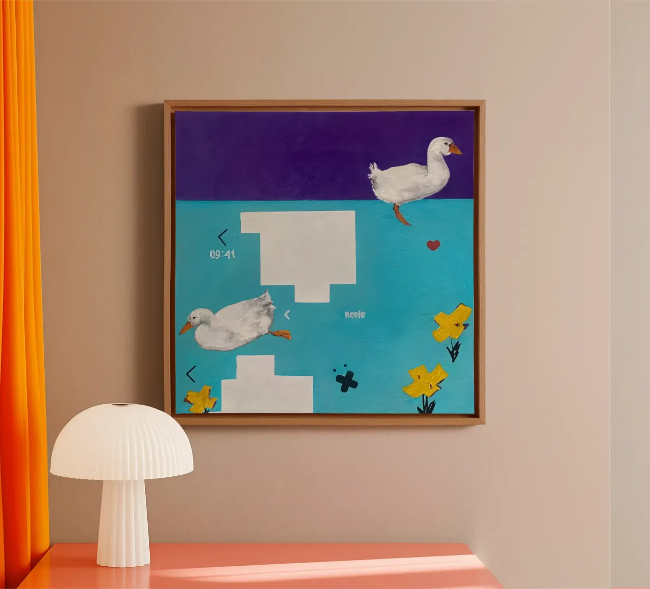 Meningen canvas met Baklijst van hanna shop