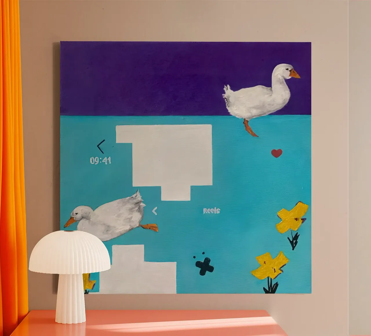 Meningen canvas met Baklijst van hanna shop