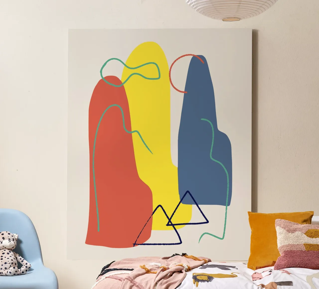 Cut out composition 09 canvas with Floater frame by Little Dean