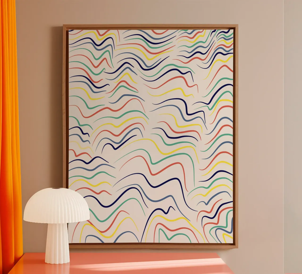 Onda di linea tela con Cornice a cassetta da Little Dean