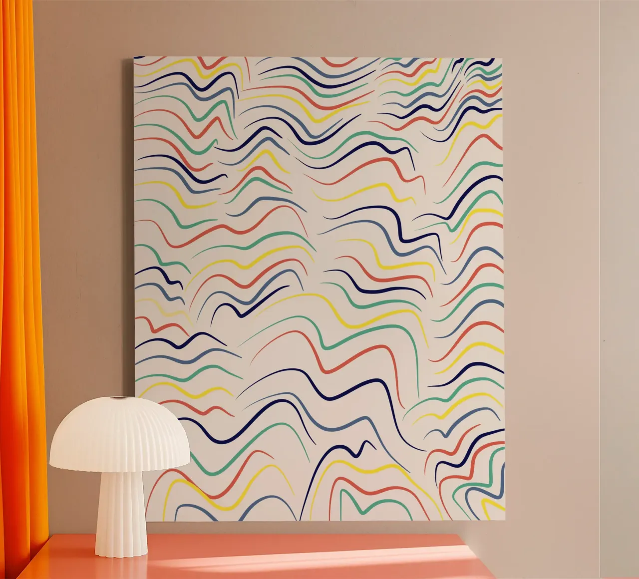 Onda di linea tela con Cornice a cassetta da Little Dean