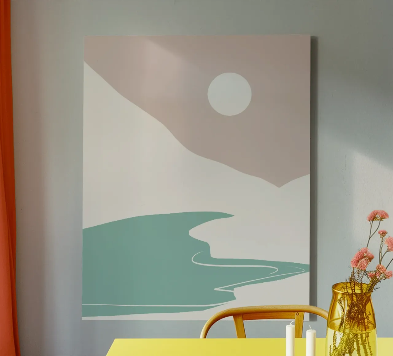 Paesaggio bianco tela con Cornice a cassetta da Little Dean