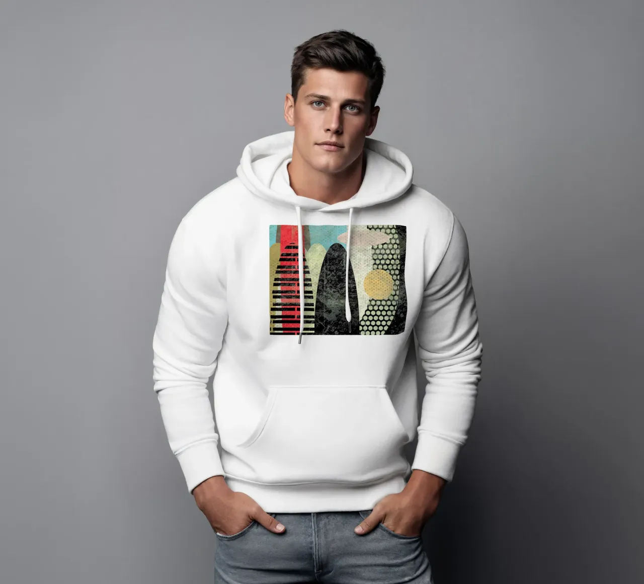 Abstraction felpa con cappuccio da Metron