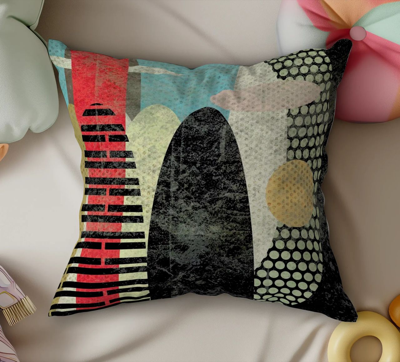 Abstraction decorative cushion by Metron