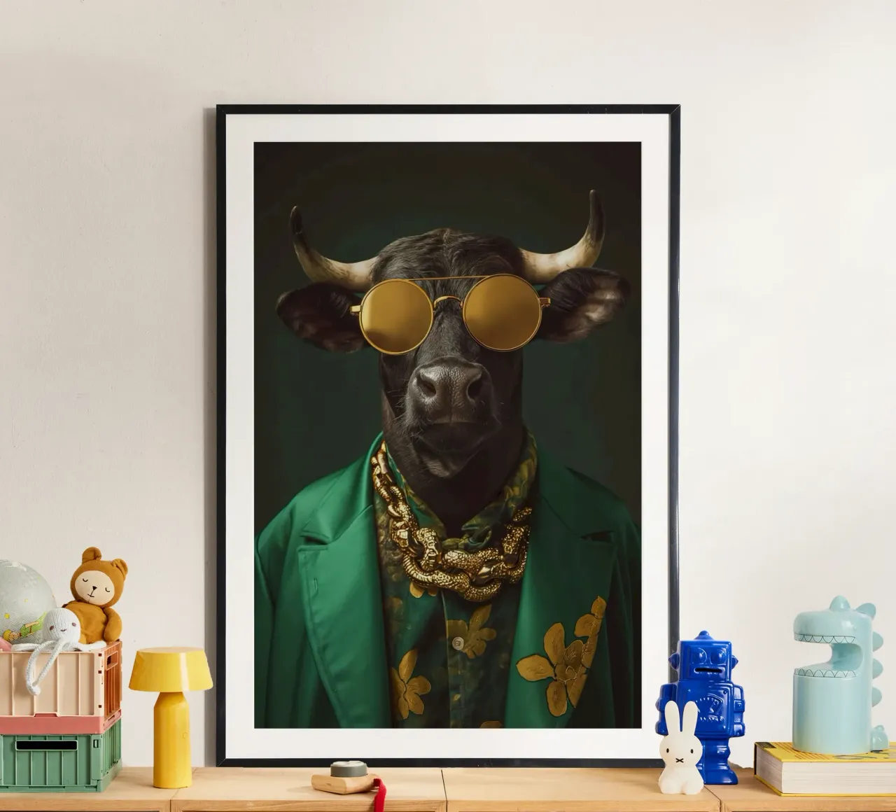 fashion color cow cool poster da hamily