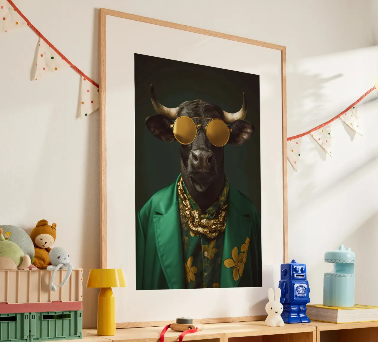 fashion color cow cool poster da hamily