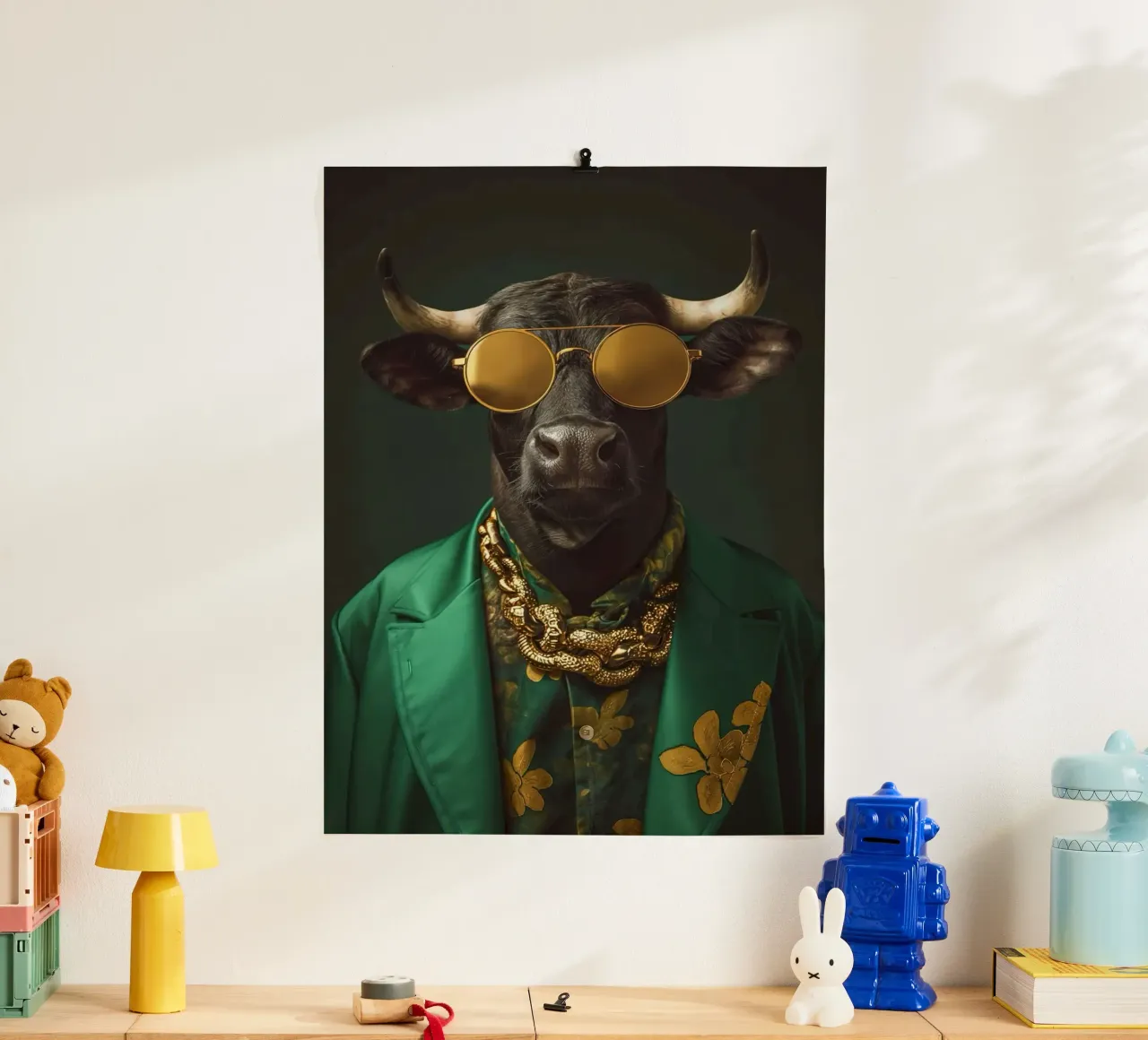 fashion color cow cool poster da hamily