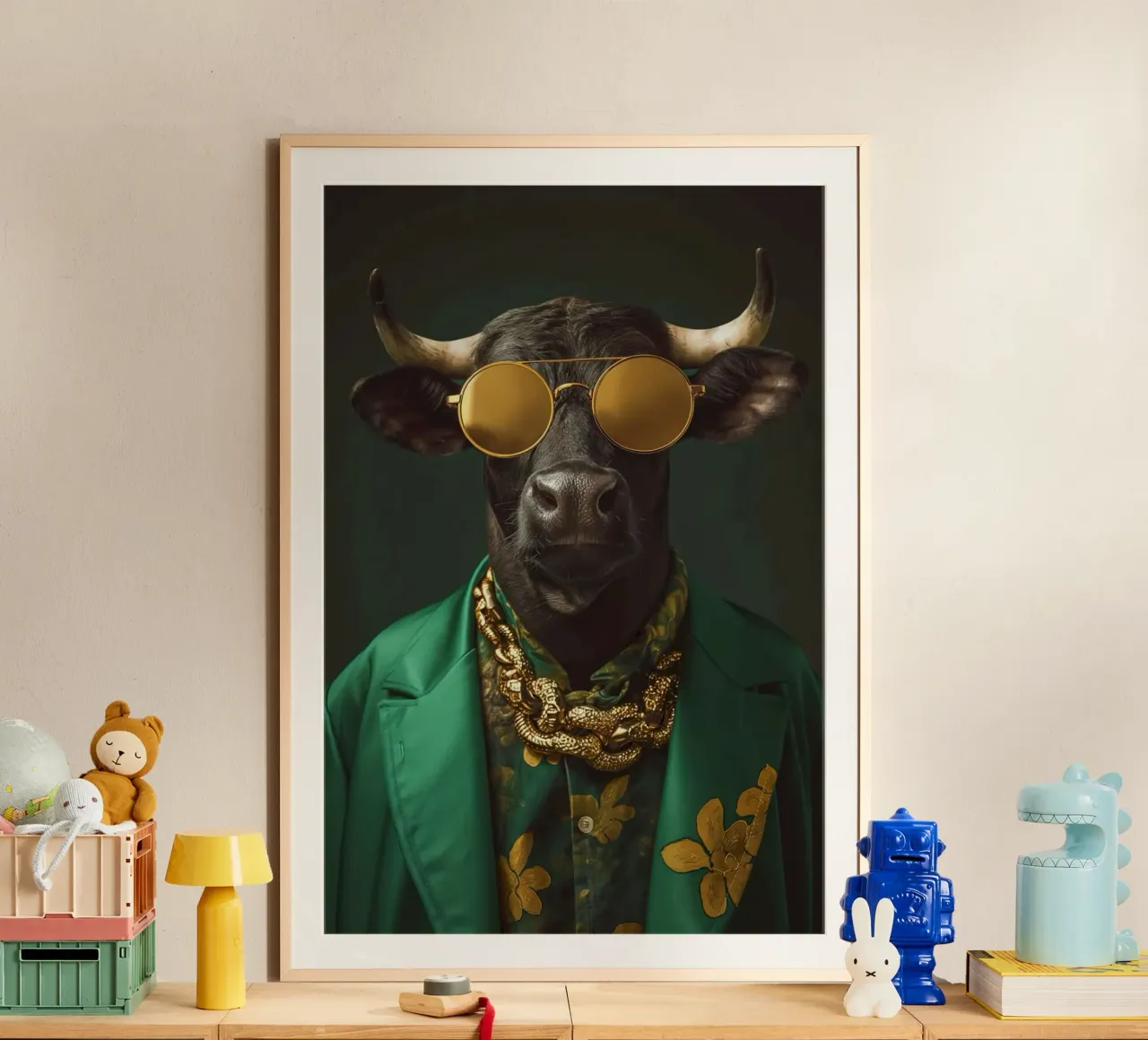 fashion color cow cool poster da hamily