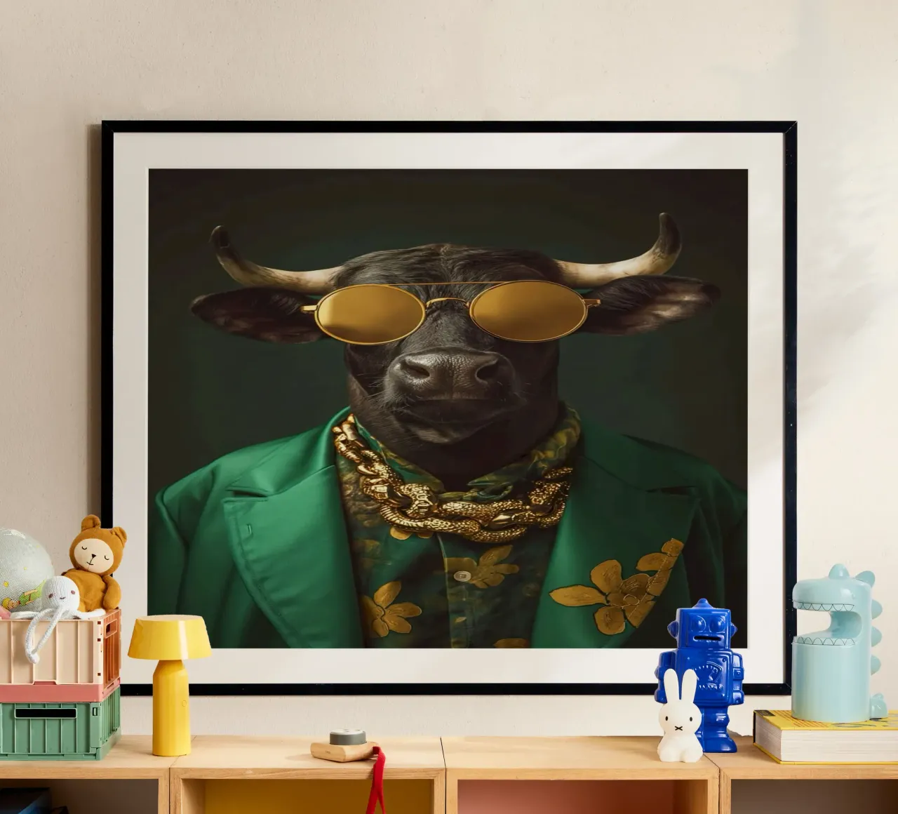 fashion color cow cool poster da hamily