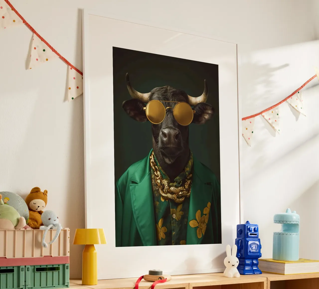 fashion color cow cool poster da hamily