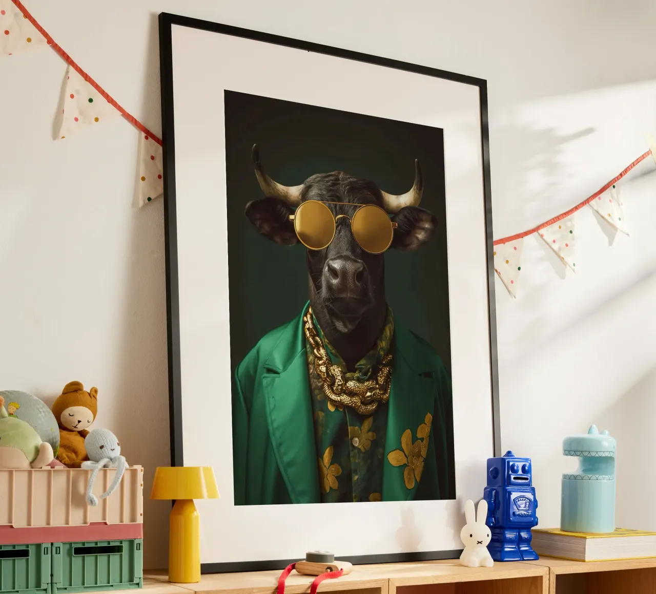 fashion color cow cool poster da hamily