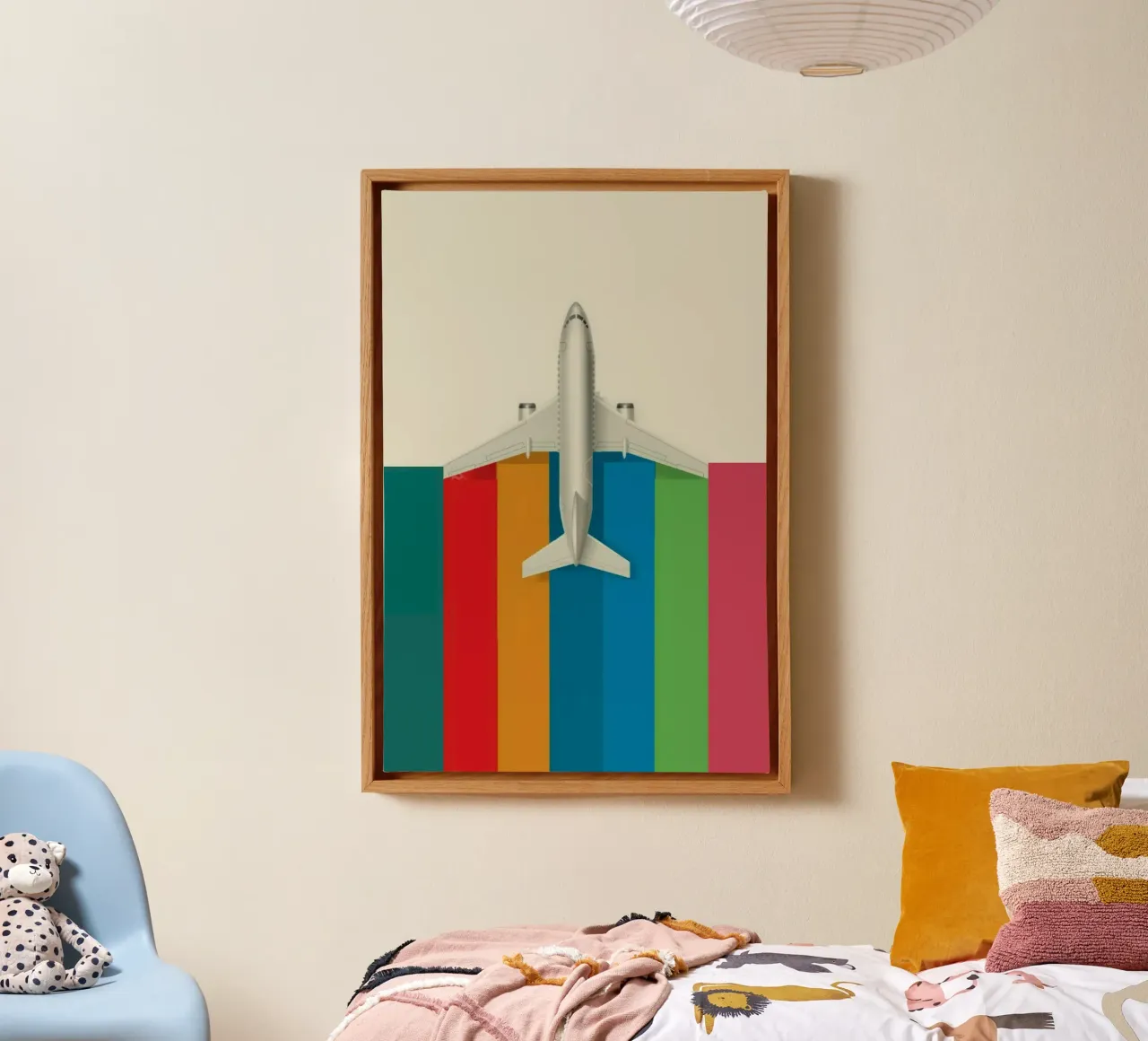 plan colorful tela con Cornice a cassetta da huminity