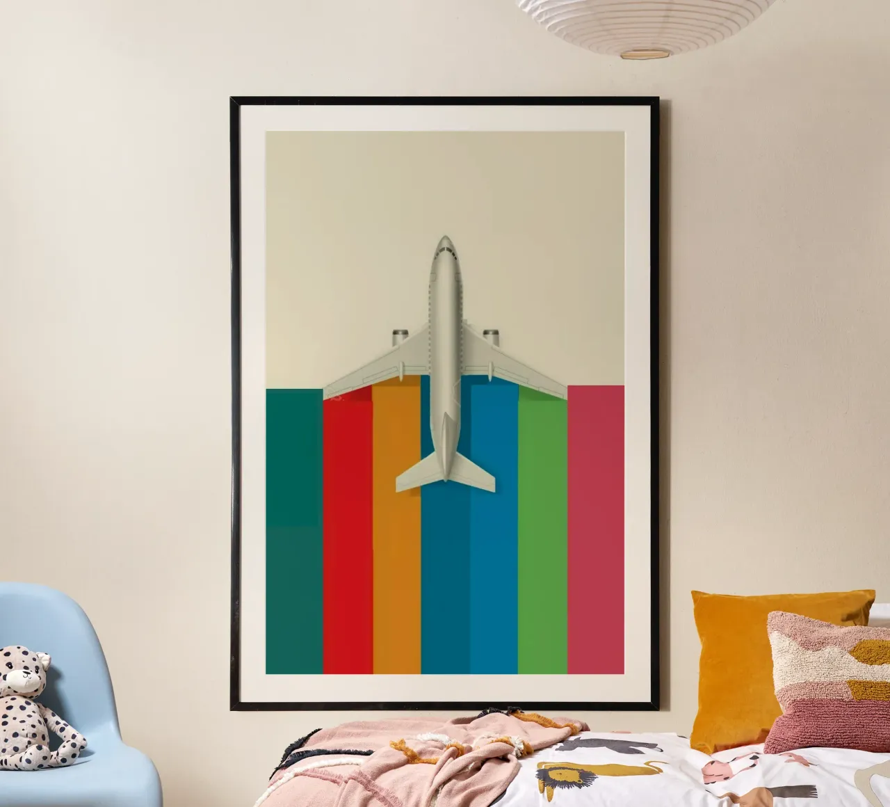 plan colorful poster con telaio in plastica da huminity