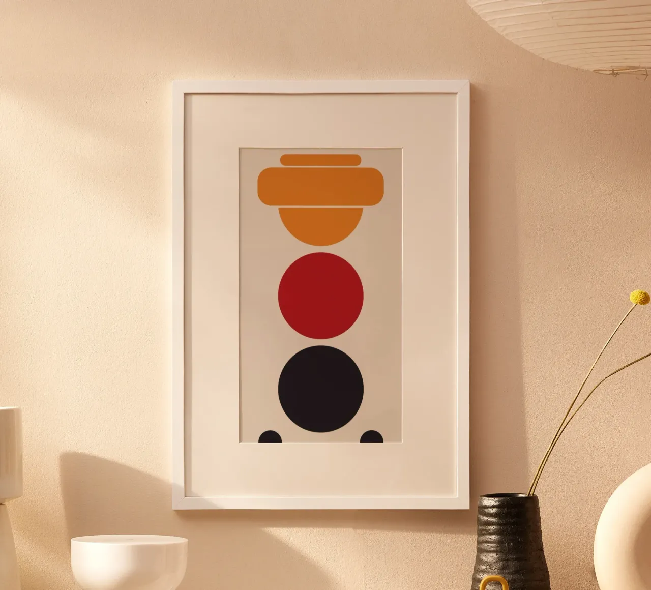 circle red yellow shape poster de hamily