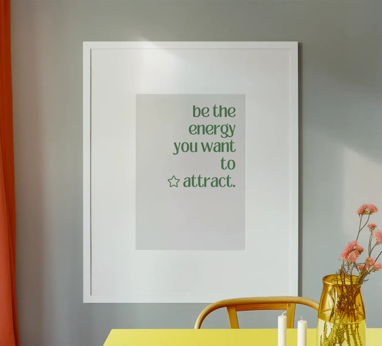 Essere l'energia poster con telaio in alluminio da Athene Fritsch