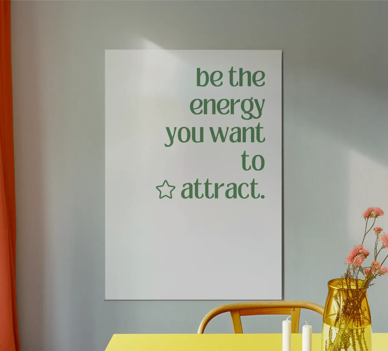 Essere l'energia poster con telaio in alluminio da Athene Fritsch
