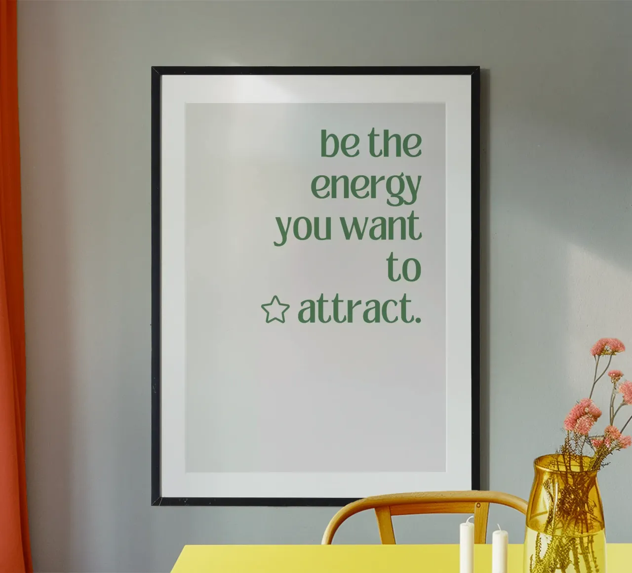 Essere l'energia poster con telaio in alluminio da Athene Fritsch
