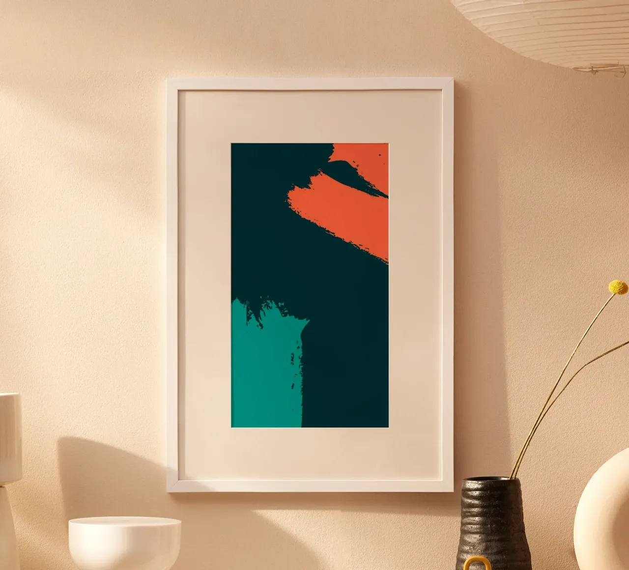 posture art line color poster con telaio in alluminio da huminity