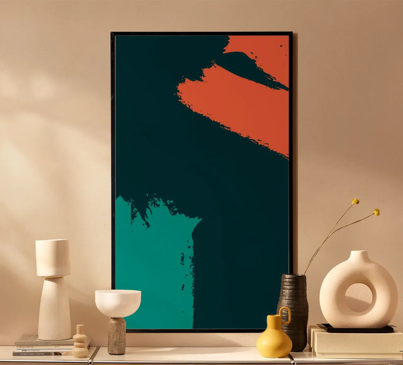 posture art line color poster con telaio in alluminio da huminity