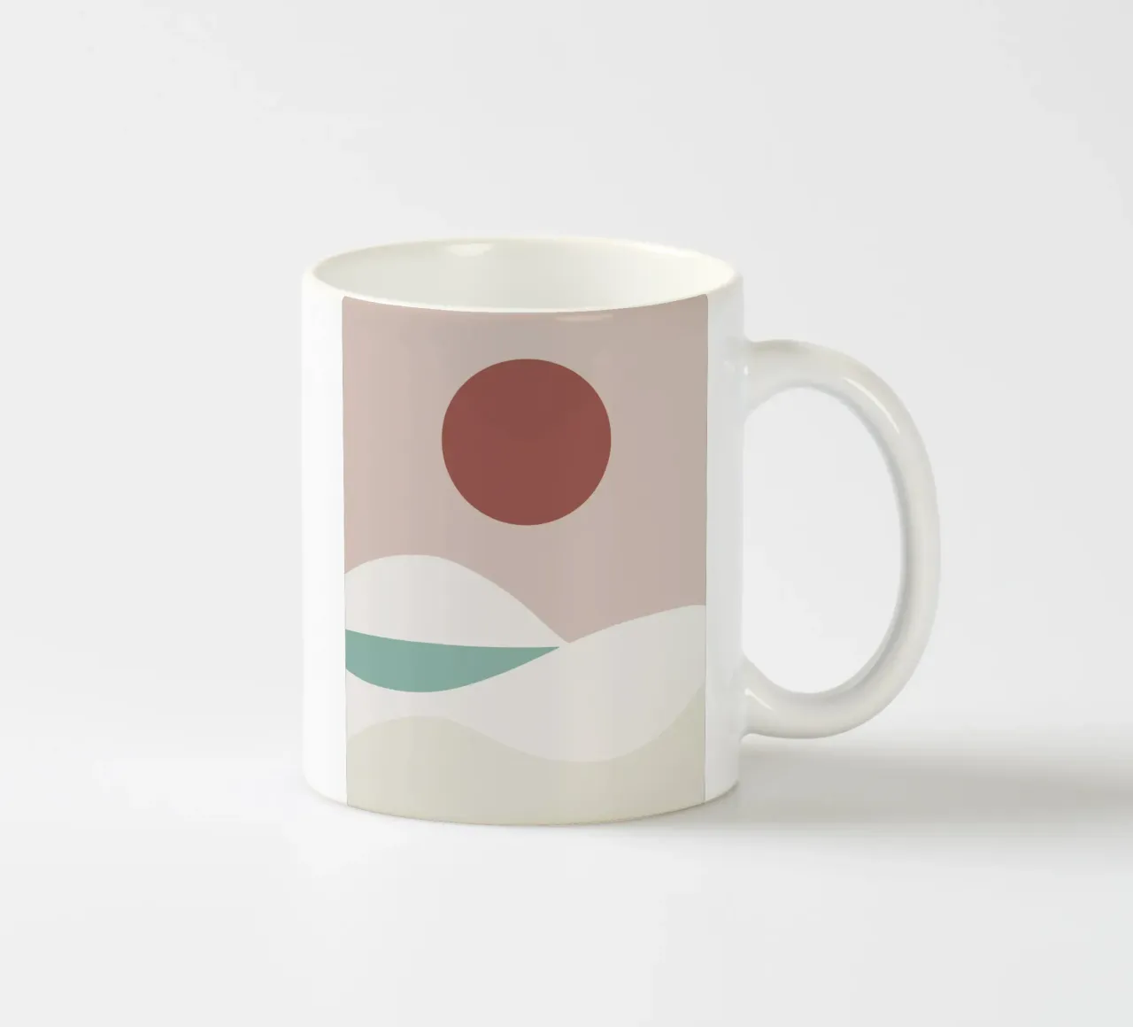 Paesaggio bianco 03 tazza in ceramica da Little Dean