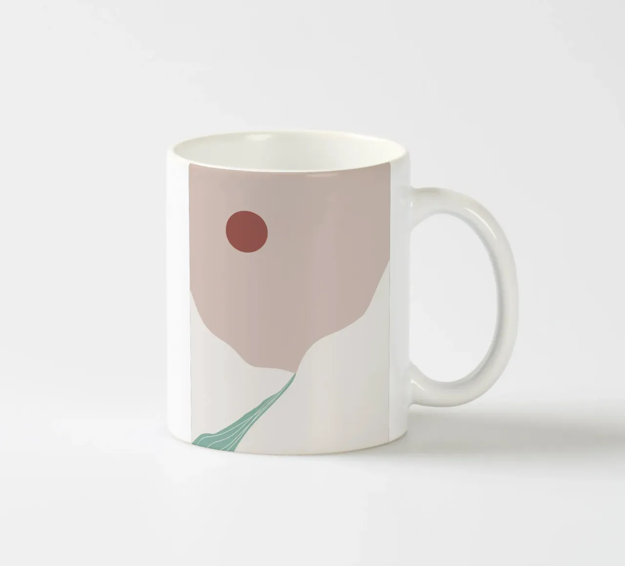 Paesaggio bianco 04 tazza in ceramica da Little Dean