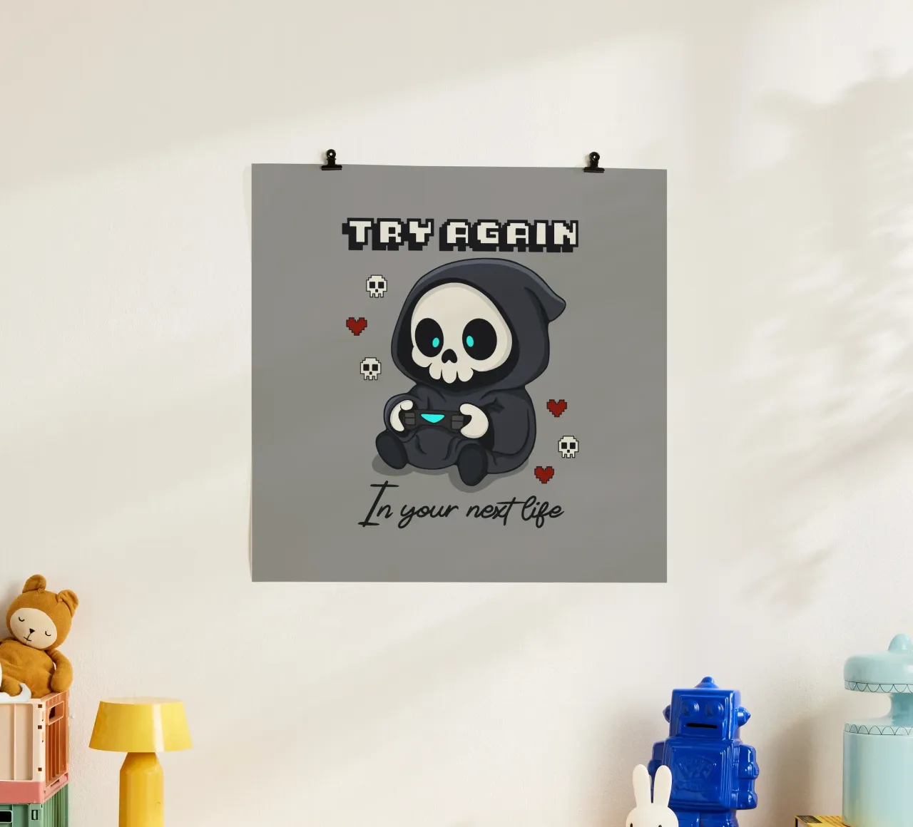 Inténtalo de nuevo en tu próxima vida poster de Loobs