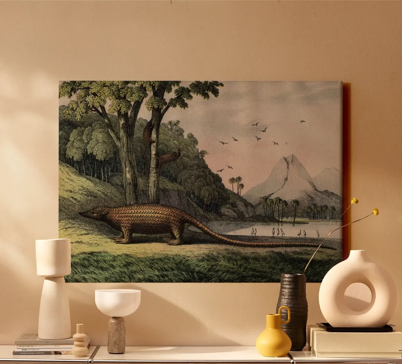 Vintage Kolb 12 Tafel 40 Pangolin canvas met Baklijst van Vintage Print Collection
